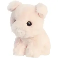 Herma Aurora World Aurora, 35075, Eco Nation Mini cochon, 13cm, peluche, rose