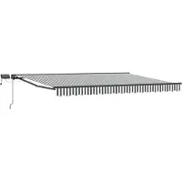 vidaXL Armature de store manuelle avec LED, anthracite et blanc, 4,5 × 3 m