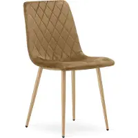 Leobert Chaise TURIN - velours brun / pieds couleur bois x 1