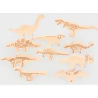 TickiT Bois Dinosaure blocs de construction - Jouets éducatifs - 10 pièces