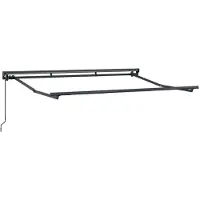 Syfax Cadre de auvent manuel Réglable Anthracite 3,5 x 2 m Acier