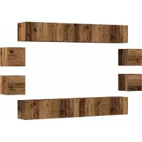 Prolenta Maison Exclusive - Ensemble de meuble TV mural 8 pcs vieux bois bois d'ingénierie