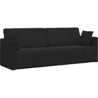 vidaXL Plancher Canapé-lit 2 en 1 Noir 213x144x60 cm, Canapés-lits DesignMeubles Nouveau