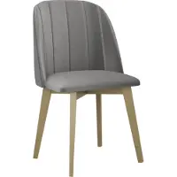 Mirjan 24 Chaise de salle à manger rembourrée AFTON 3 - chêne Sonoma / gris clair