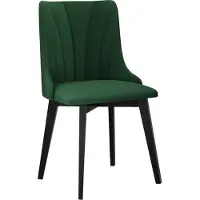 Mirjan 24 Chaise de salle à manger rembourrée AFTON 10 - noir / vert