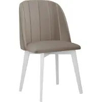 Mirjan 24 Chaise de salle à manger rembourrée AFTON 3 - blanc / beige