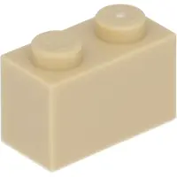 LEGO 100 pièces 3004 Brick 1x2 Part Basic Bricks 100 Beige
