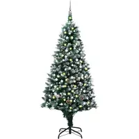 Prolenta Maison Exclusive - Sapin de Noël artificiel avec LED, boules et pommes de pin, 240 cm