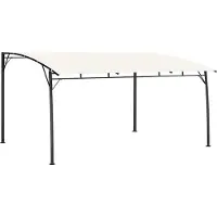 Syfax Auvent pare-soleil de jardin 4x3x2,55 m Crème