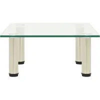 Syfax Meuble TV Transparent 40x35x17 cm Verre trempé