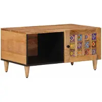 Prolenta Table basse exclusive - Bois massif de mangue, dimensions : 80 x 50 x 40 cm