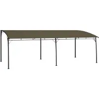 Syfax Auvent pare-soleil de jardin 6x3x2,55 m Taupe