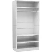 Syfax Garde-robe Blanc brillant 100x50x200 cm Bois d'ingénierie