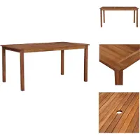 vidaXL Table de jardin 150x90x74 cm Acacia massif - Tables de jardin