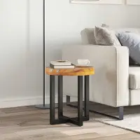 Prolenta Maison Exclusive - Table basse 40 x 45 cm en teck massif et polyrésine
