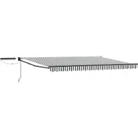 vidaXL Store électrique rétractable, anthracite et blanc, 4,5 × 3 m