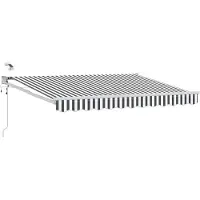 vidaXL Store électrique rétractable, anthracite et blanc, 3,5 x 2,5 m