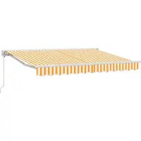 vidaXL Auvent Rétractable Manuel Jaune 3 X 2,5 M