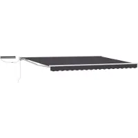 vidaXL Store électrique rétractable Blanc, Gris, Anthracite 5 x 3 m