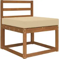 vidaXL Coussin De Canapé D'extérieur Beige 60 X 60 X 8 Cm Polyester