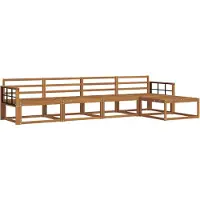 vidaXL Ensemble de canapés d'extérieur 5 pièces en bois massif d'acacia naturel