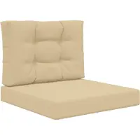 vidaXL Coussin de canapé d'extérieur 2 pcs Beige Polyester