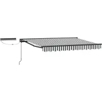 vidaXL Store électrique rétractable, anthracite et blanc, 3,5 x 2 m