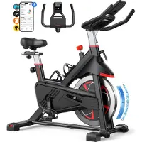Merach Vélo d'Appartement , 16 niveaux de Résistance Magnétique, Application Exclusive, Écran LCD, Silencieux, Charge Max 136 kg