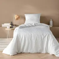 Douceur d'intérieur Parure de lit - - Litea - Microfibre - 200 x 140 cm - Blanc