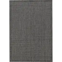 Morhane Giza tapis d'extérieur rond Ø 120cm noir