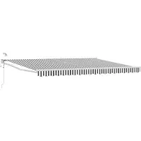 vidaXL Store électrique rétractable, anthracite et blanc, 4 x 3 m