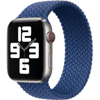 Apple Bracelet tressé pour Watch | 38/40/41/42 mm - Taille 8 - Bleu Atlantique