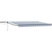 vidaXL Auvent Rétractable Électrique Bleu Et Blanc 5 X 3 M