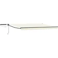 vidaXL Store électrique rétractable, couleur crème et anthracite, 4 x 3 m