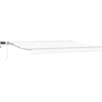 vidaXL Armature de store manuelle avec LED, blanche, 4,5 x 3,5 m