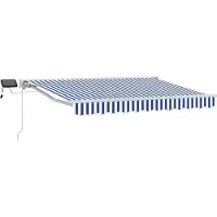 vidaXL Armature de store manuelle avec LED bleues et blanches 3,5 x 2,5 m