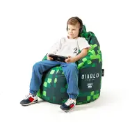 Diablo Chairs Sac de siège pour enfants Diablo avec remplissage Sac de siège Gaming Fauteuil Beanbag Couleur : Craft