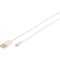 Digitus DB-600106-010-W Câble de données et de recharge , Apple Lightning - USB-A, 1,0 m