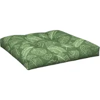 vidaXL Coussin de palette motif de feuilles 70x70x12 cm tissu
