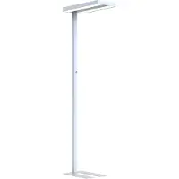 NCC-Licht Lampadaire LED Lara argent Up & Down 2 x 40W 8800lm blanc neutre 4000K UGR