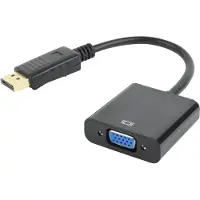 Gembird Displayport - VGA (VGA, 4.10 cm), Adaptateur données + vidéo, Noir