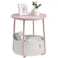 Vasagle Table d'appoint en bois rose 45,0 x 45,0 x 50,0 cm (45 x 45 x 50 cm)