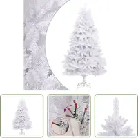 The Living Store Arbre de Noël artificiel pliable avec support blanc 270 cm