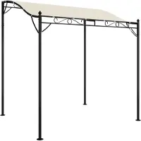 Syfax Auvent crème 2x2,3 m 180 g/m² tissu et acier