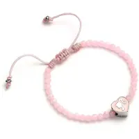Carat Barbie - Bracelet De Perles Rose - Coeur