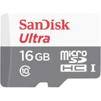SanDisk Ultra micro SD SDHC 16 Go Classe 10 UHS-I 80 Mo/s SDSQUNS-016G