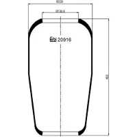 FEBI BILSTEIN Soufflet à air, suspension pneumatique 20916