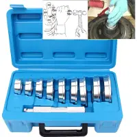 CCLIFE 10 pcs. jeu de pièces de pression en aluminium Pièces de pression pour presse d'atelier Coussinets Bague Simmerring Chasseur Jeu d'entraînement
