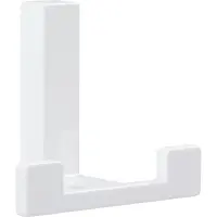 Siro Crochet pour manteaux Doradus Crochet de vestiaire 70x61 mm Crochet ZN blanc brillant