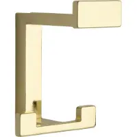 Siro patère Doradus largeur 70 mm, H 92 mm, zamac laitonné poli